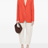 Harris Wharf London Orange Buttoned Blazer