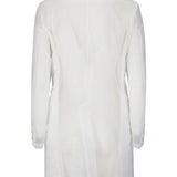 Comme Des Garcons White Button Overcoat