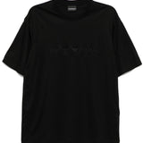 Emporio Armani T-shirt with embossed logo embroidery in lyocell blend jersey