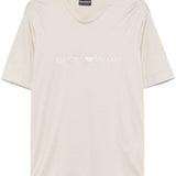 Emporio Armani ASV jersey-Lyocell blend T-shirt with embroidery