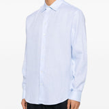 Emporio Armani logo-embroidered long-sleeve shirt