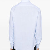 Emporio Armani logo-embroidered long-sleeve shirt