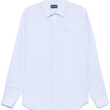 Emporio Armani logo-embroidered long-sleeve shirt