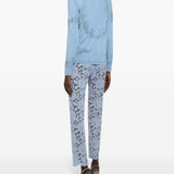 Dolce And Gabbana Lilac Embroidered Trousers