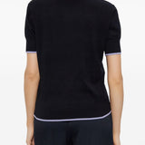 Emporio Armani Jet-Black Eagle Embroideries Jumper