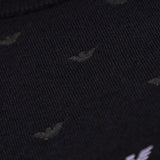 Emporio Armani Jet-Black Eagle Embroideries Jumper
