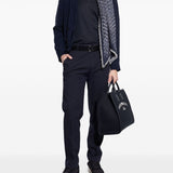 Emporio Armani Sneakers in jacquard fabric with logo lettering and suede