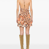 Isabel Marant Carrot Orange Abstract Dress