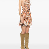 Isabel Marant Carrot Orange Abstract Dress