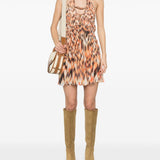 Isabel Marant Carrot Orange Abstract Dress