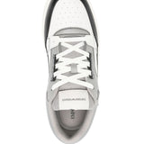 Emporio Armani Leather and mesh sneakers with contrasting details