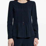 Emporio Armani Jacket in fluid woven fabric with pleats