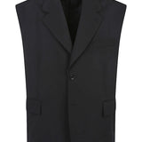 Comme des Garcons Black Sleeveless Blazer