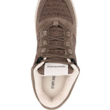 Emporio Armani Tobacco Brown Sneakers Logo Lettering
