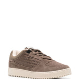 Emporio Armani Tobacco Brown Sneakers Logo Lettering