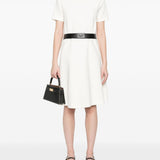 Emporio Armani White Short Sleeve Belted Dress