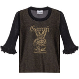 Ganni Sheer Jacquard Top