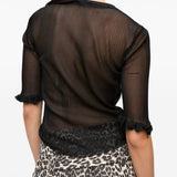 Ganni Sheer Jacquard Top