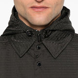 Emporio Armani Blouson with internal nylon bib jacquard all-over lettering