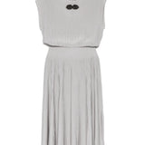 Emporio Armani Long dress in ottoman fabric with jewel details