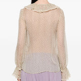 Valentino Plus-de-pois Print Light Georgette Shirt