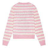 Ganni Pink Striped Bunny Long Sleeve Jumper