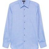 Emporio Armani Shirts Clear Blue