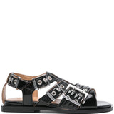 Ganni eyelet-detailing sandals