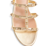 Valentino Garavani Slide Rockstud Sandal In Laminated Nappa