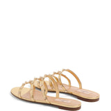 Valentino Garavani Slide Rockstud Sandal In Laminated Nappa