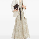 Brunello Cucinelli Khaki Buckle Sleeveless VNeck Dress