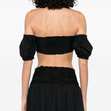 Ermanno Scervino Black Off Shoulder Top