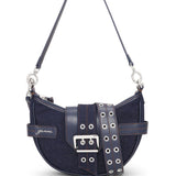 Ganni Buckle small denim cross-body bag