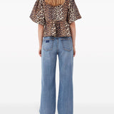 GANNI Top Brown