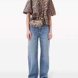GANNI Top Brown
