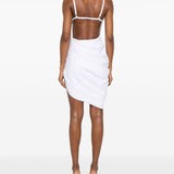 Jacquemus White Adjustable Shoulder Straps Dress