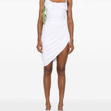 Jacquemus White Adjustable Shoulder Straps Dress