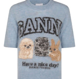 GANNI Sweaters Clear Blue