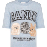 GANNI Sweaters Clear Blue