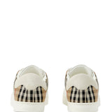 Burberry Leather, suede and check sneakers