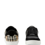 Burberry Leather, suede and check sneakers