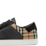 Burberry Leather, suede and check sneakers