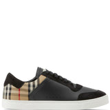 Burberry Leather, suede and check sneakers