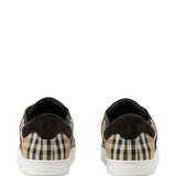 Burberry Leather, suede and check sneakers