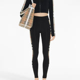 Burberry Stretch jersey leggings with Check finishes