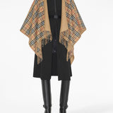 Burberry Reversible Check Wool Cape