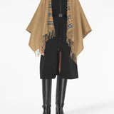 Burberry Reversible Check Wool Cape