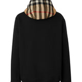 Burberry Check Cotton Blend Zip-Up Hoodie
