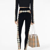 Burberry Stretch jersey cropped sweater with check trim