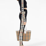 Burberry Stretch jersey cropped sweater with check trim